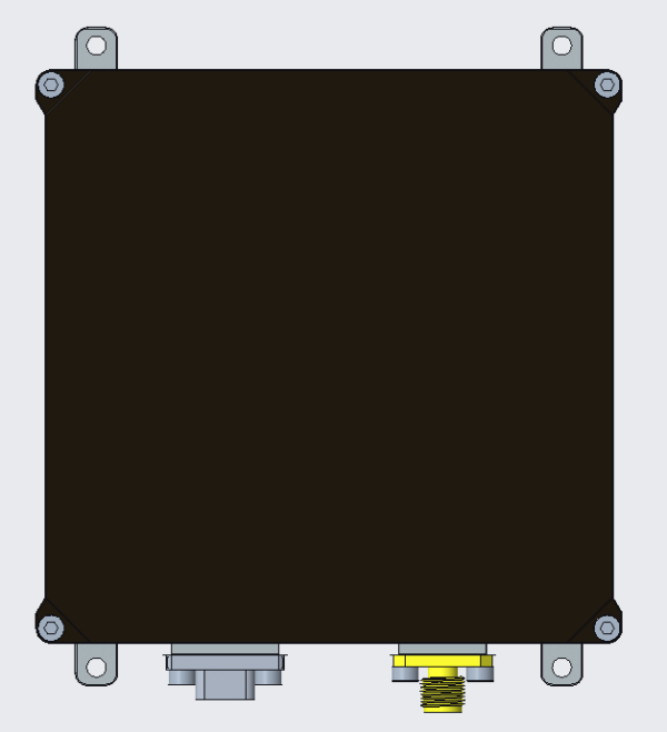 GN-JS04-S1 4-Element Anti-Jamming Antenna 3D Perspective View